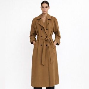 Mod Ref Classic khaki trench coat womens size S